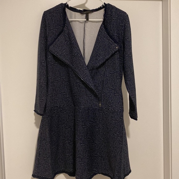 BCBG Navy Tweed Sweater Dress - Picture 7 of 7